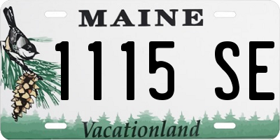 ME license plate 1115SE