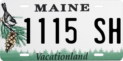 ME license plate 1115SH