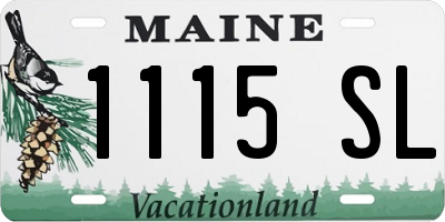 ME license plate 1115SL