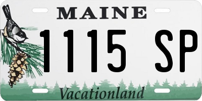 ME license plate 1115SP