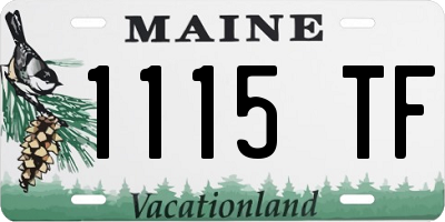 ME license plate 1115TF
