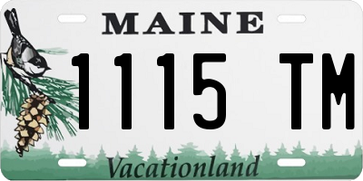 ME license plate 1115TM