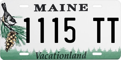 ME license plate 1115TT