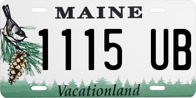 ME license plate 1115UB