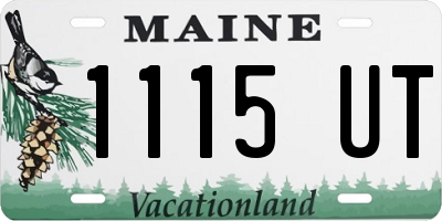 ME license plate 1115UT