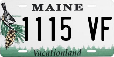 ME license plate 1115VF