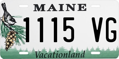 ME license plate 1115VG