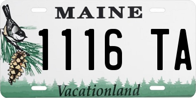 ME license plate 1116TA