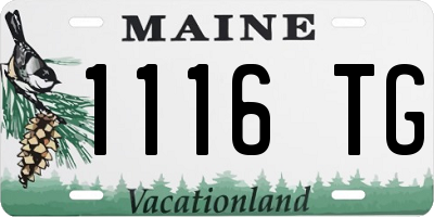 ME license plate 1116TG