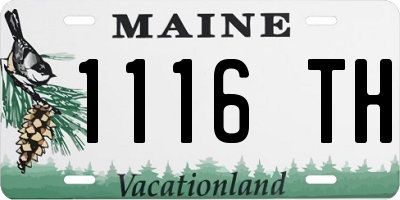 ME license plate 1116TH