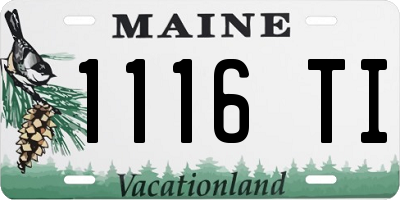 ME license plate 1116TI