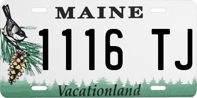 ME license plate 1116TJ