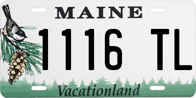 ME license plate 1116TL