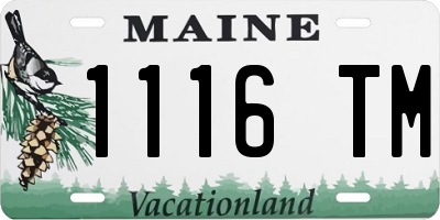 ME license plate 1116TM