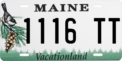 ME license plate 1116TT