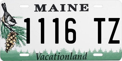 ME license plate 1116TZ