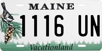 ME license plate 1116UN