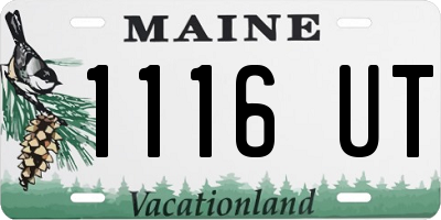 ME license plate 1116UT