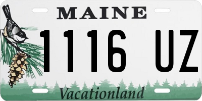 ME license plate 1116UZ