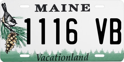 ME license plate 1116VB