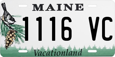 ME license plate 1116VC