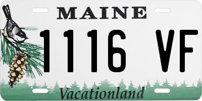 ME license plate 1116VF