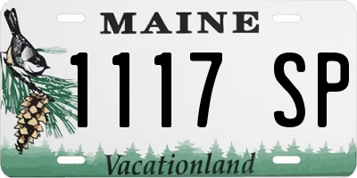 ME license plate 1117SP