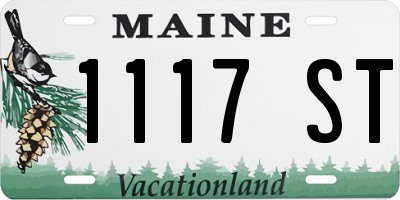 ME license plate 1117ST