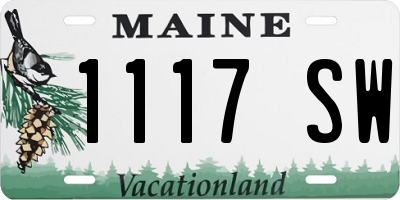 ME license plate 1117SW