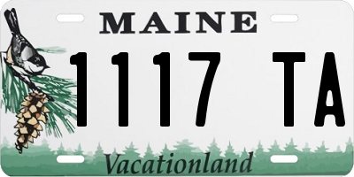 ME license plate 1117TA