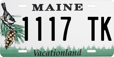 ME license plate 1117TK