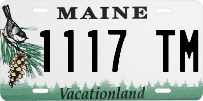 ME license plate 1117TM