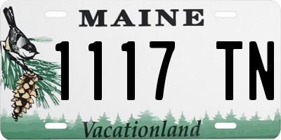 ME license plate 1117TN