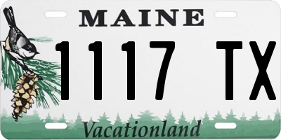 ME license plate 1117TX