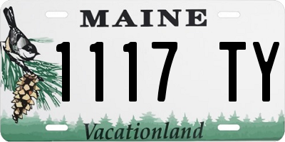 ME license plate 1117TY