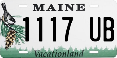 ME license plate 1117UB