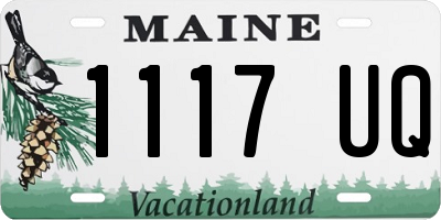 ME license plate 1117UQ