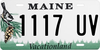 ME license plate 1117UV