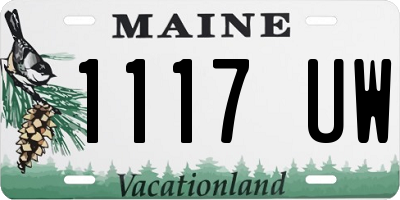 ME license plate 1117UW