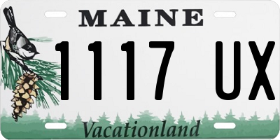 ME license plate 1117UX