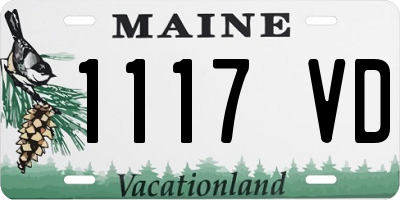 ME license plate 1117VD