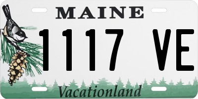 ME license plate 1117VE