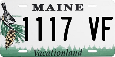 ME license plate 1117VF