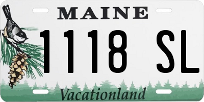 ME license plate 1118SL