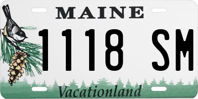 ME license plate 1118SM