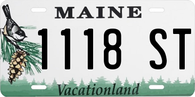 ME license plate 1118ST