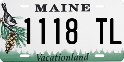 ME license plate 1118TL