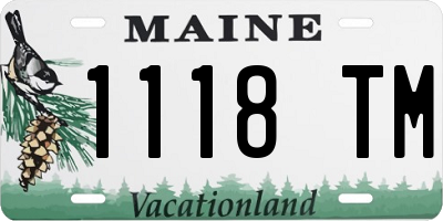 ME license plate 1118TM