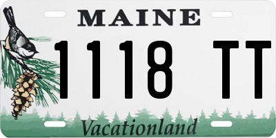 ME license plate 1118TT