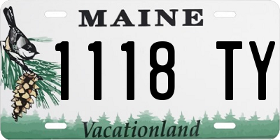 ME license plate 1118TY